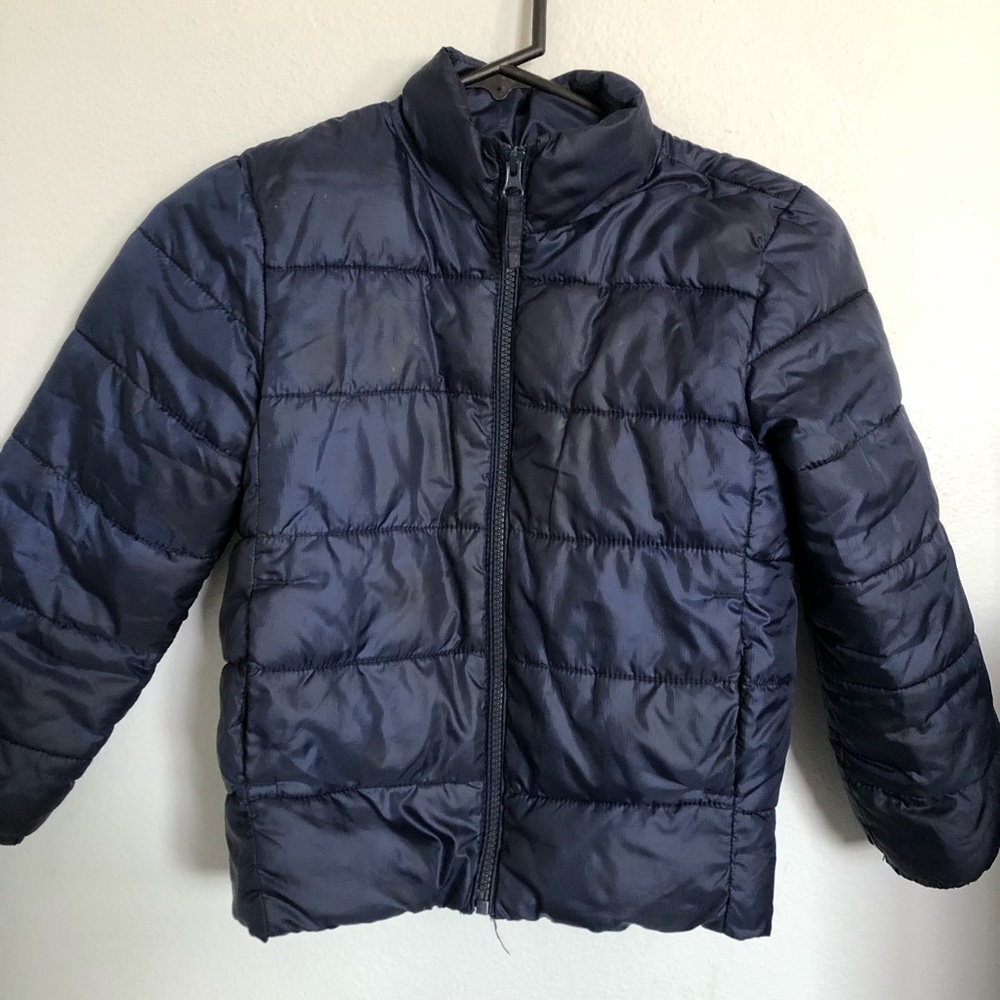 dark blue puffy jacket for kids